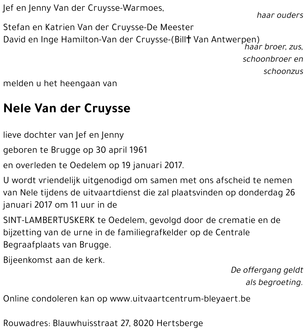Nele Van der Cruysse