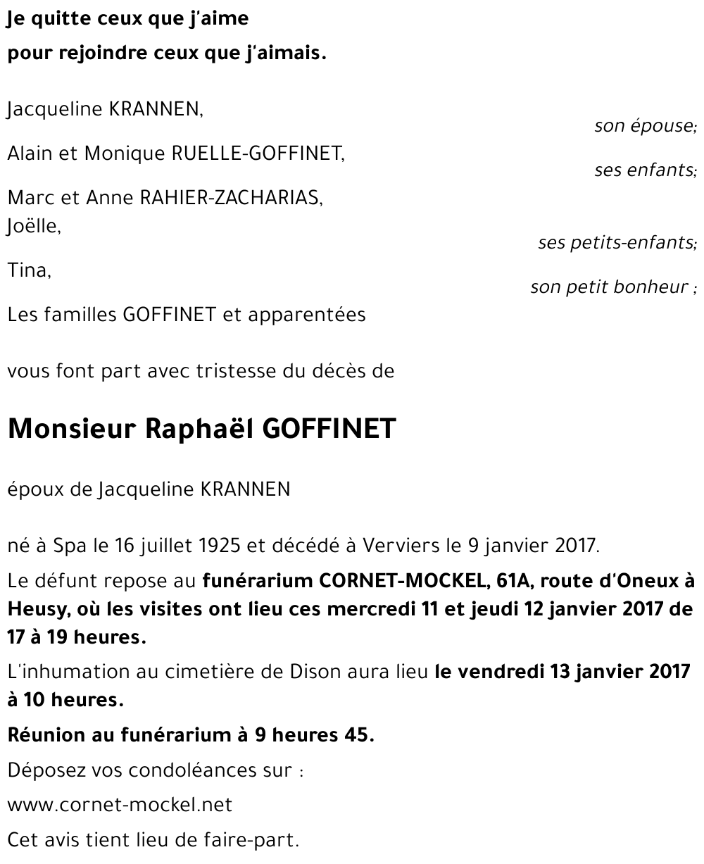 Raphaël GOFFINET