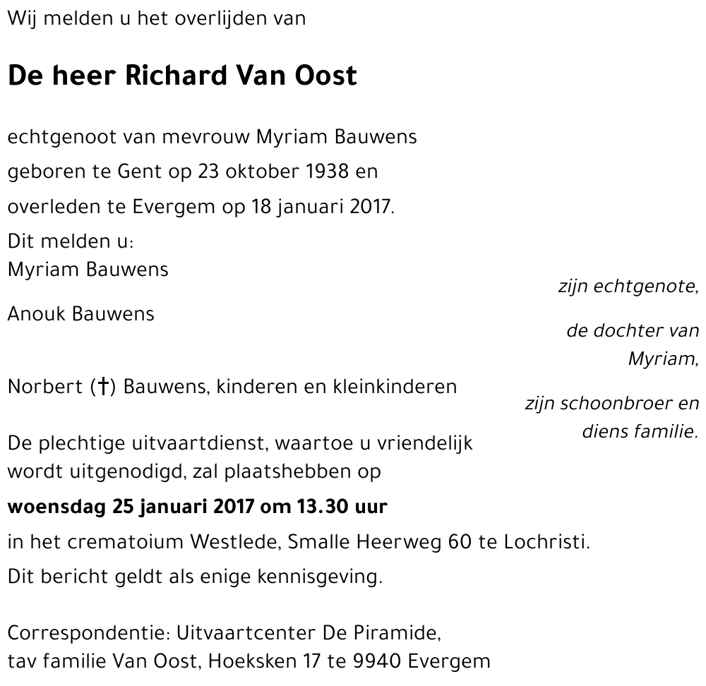 Richard Van Oost