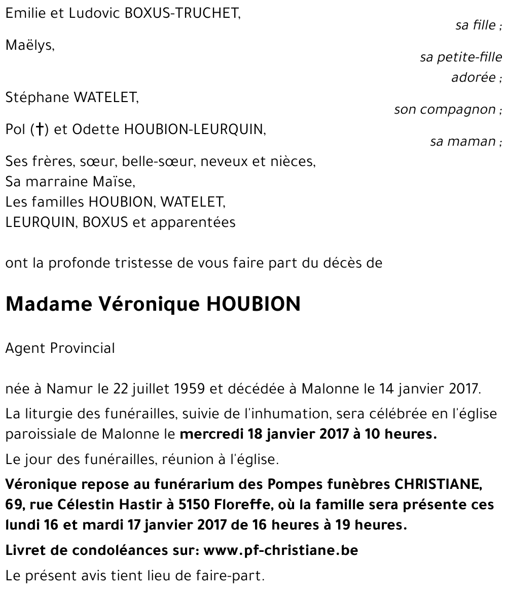 Véronique HOUBION