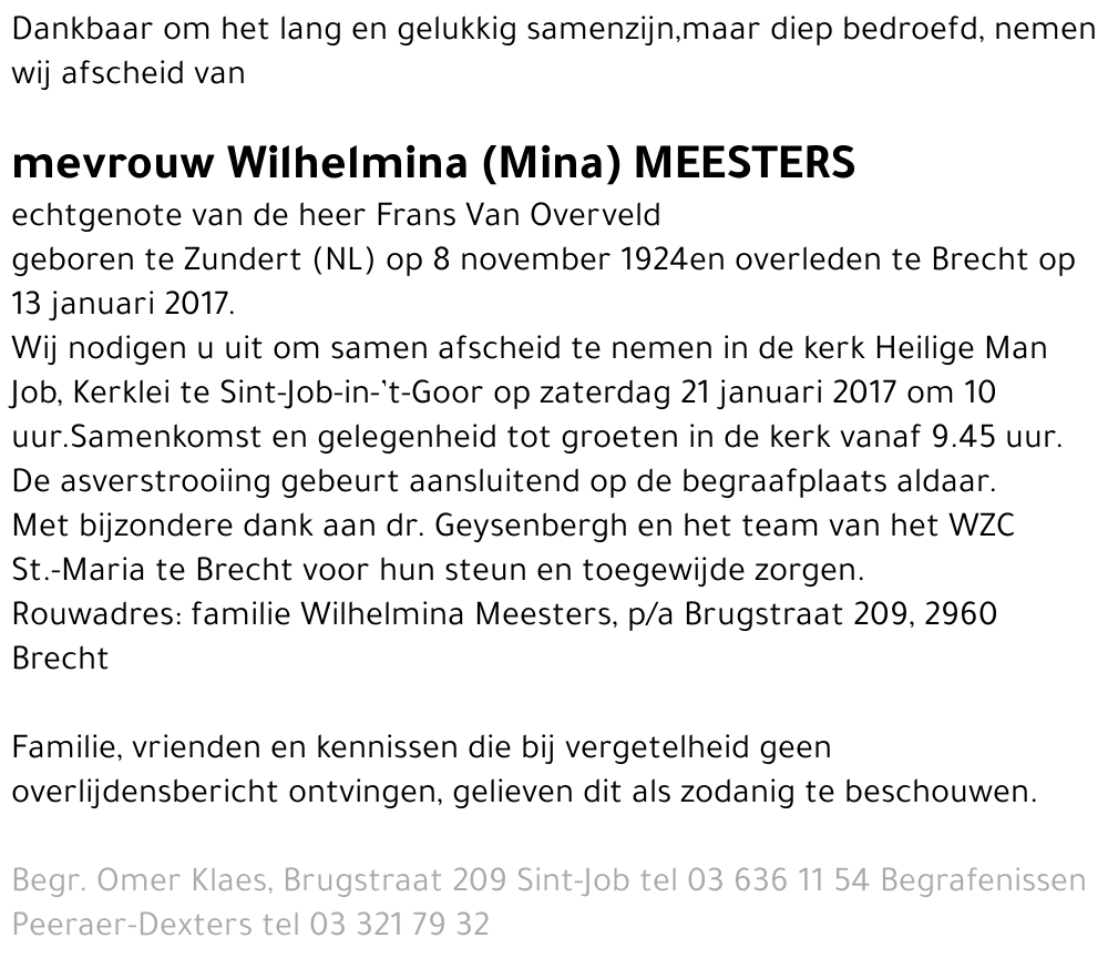 Wilhelmina Meesters