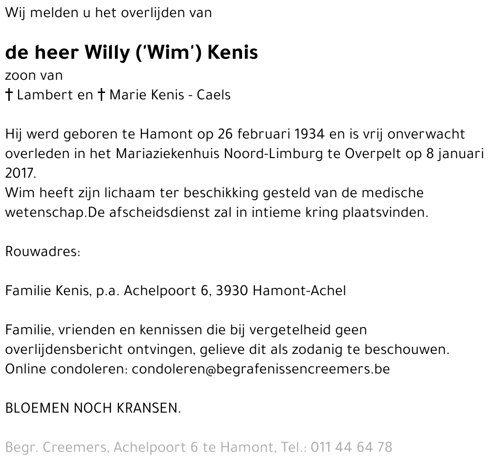 Willy Kenis