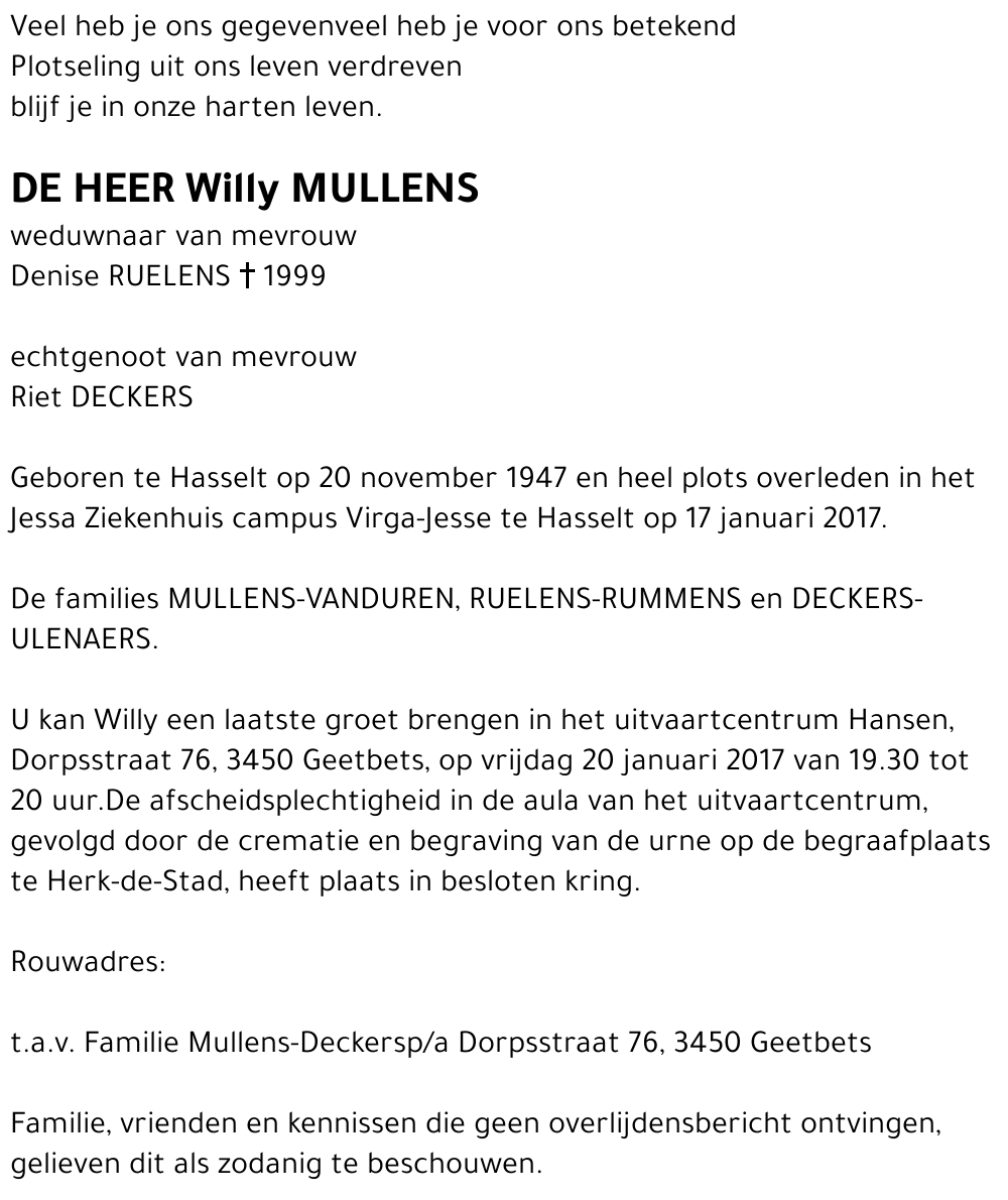 Willy MULLENS