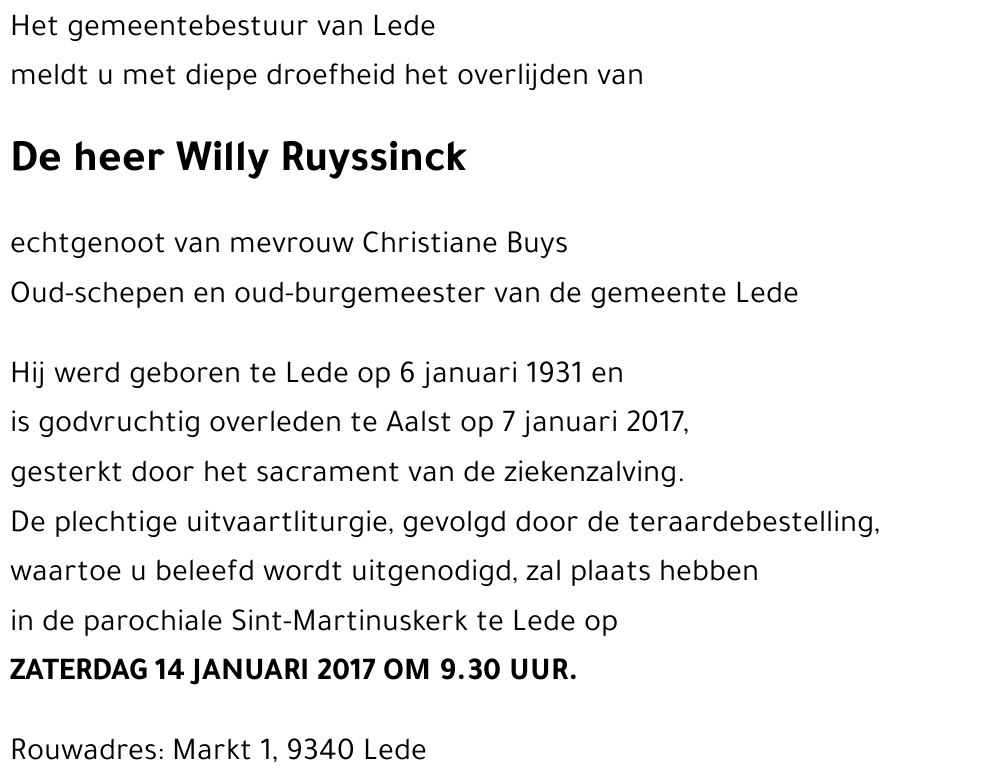 Willy RUYSSINCK
