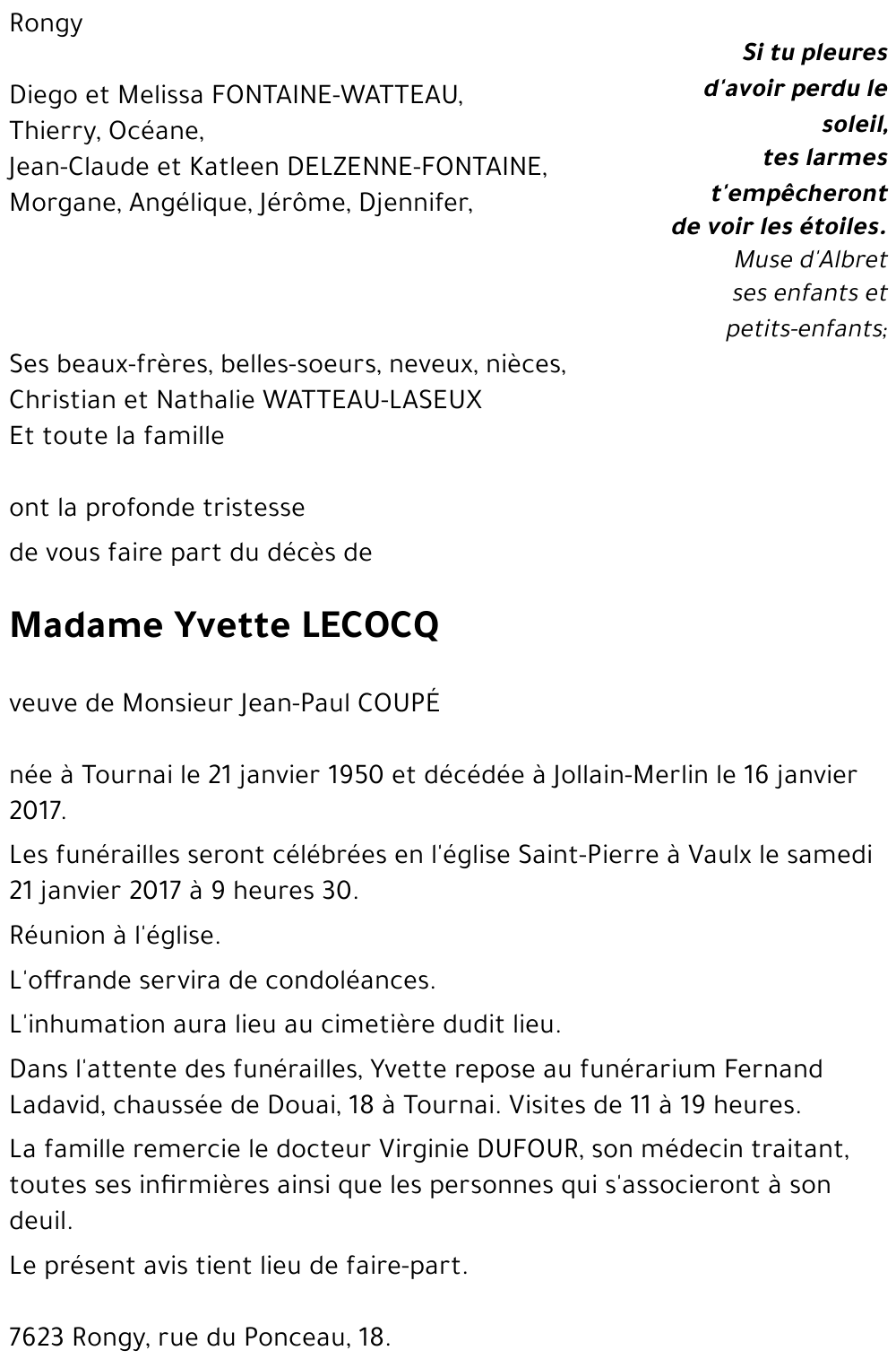 Yvette LECOCQ
