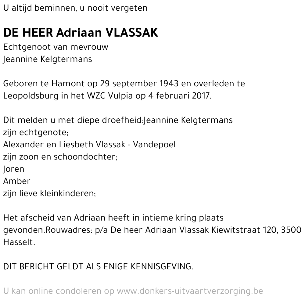 Adriaan Vlassak