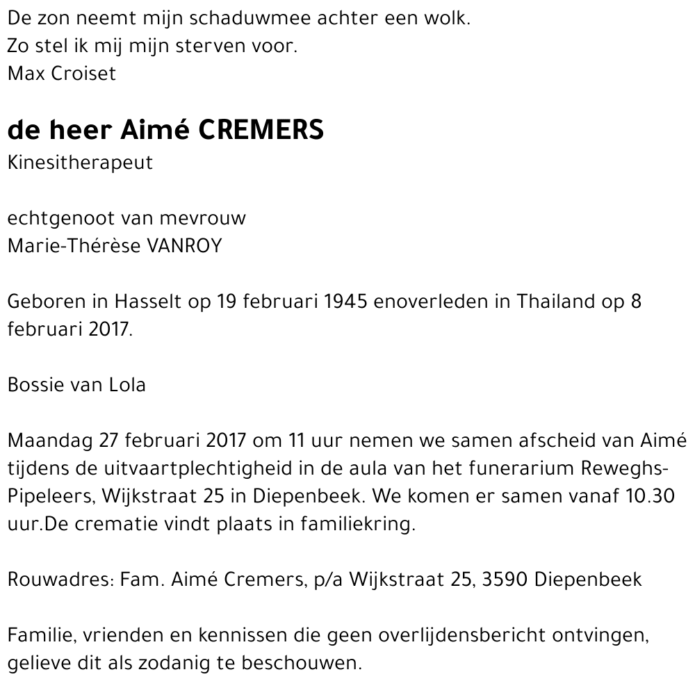 Aimé Cremers