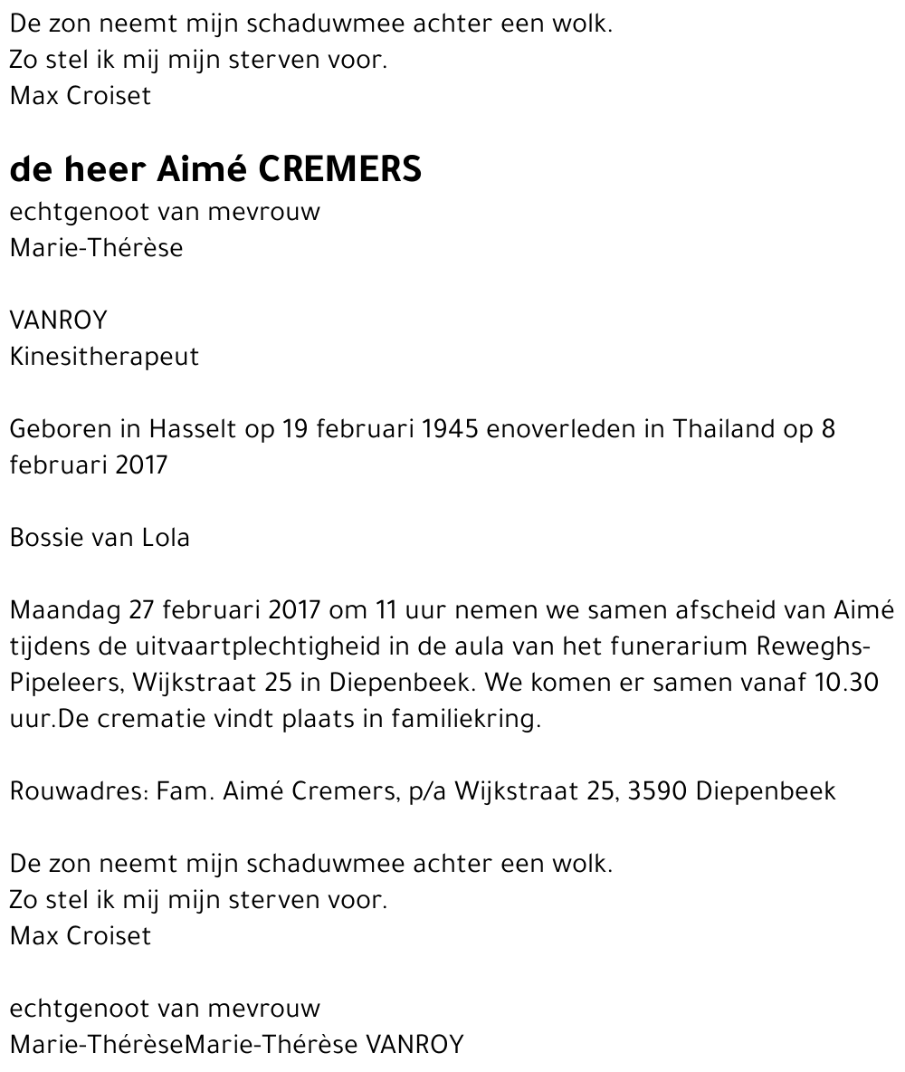 Aimé Cremers
