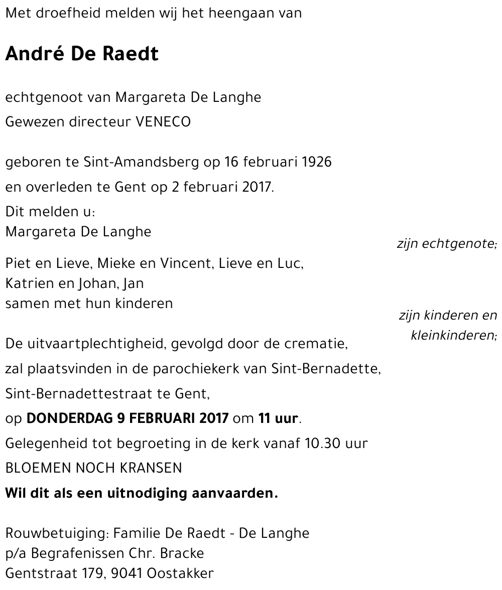André De Raedt
