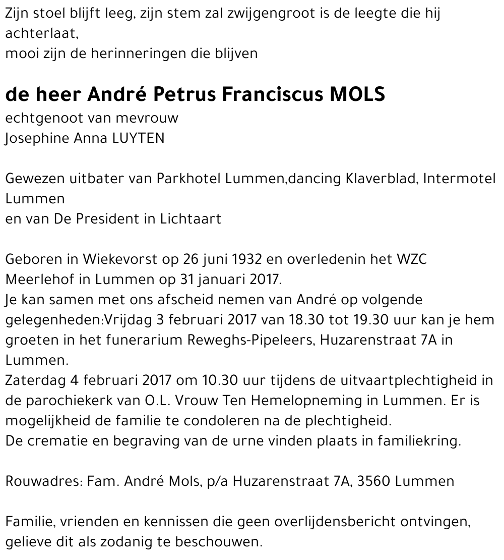 André Petrus Franciscus Mols