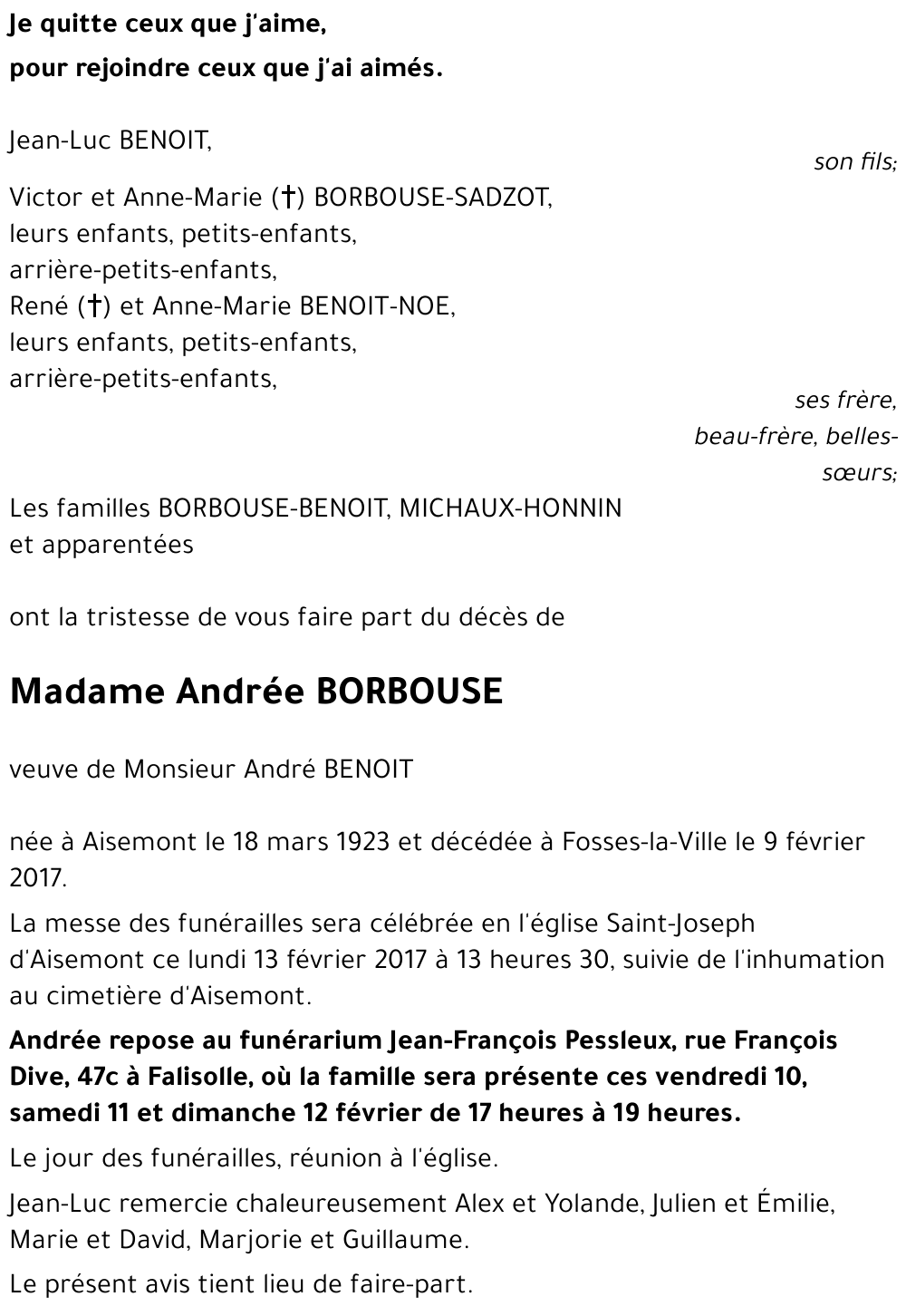 Andrée BORBOUSE