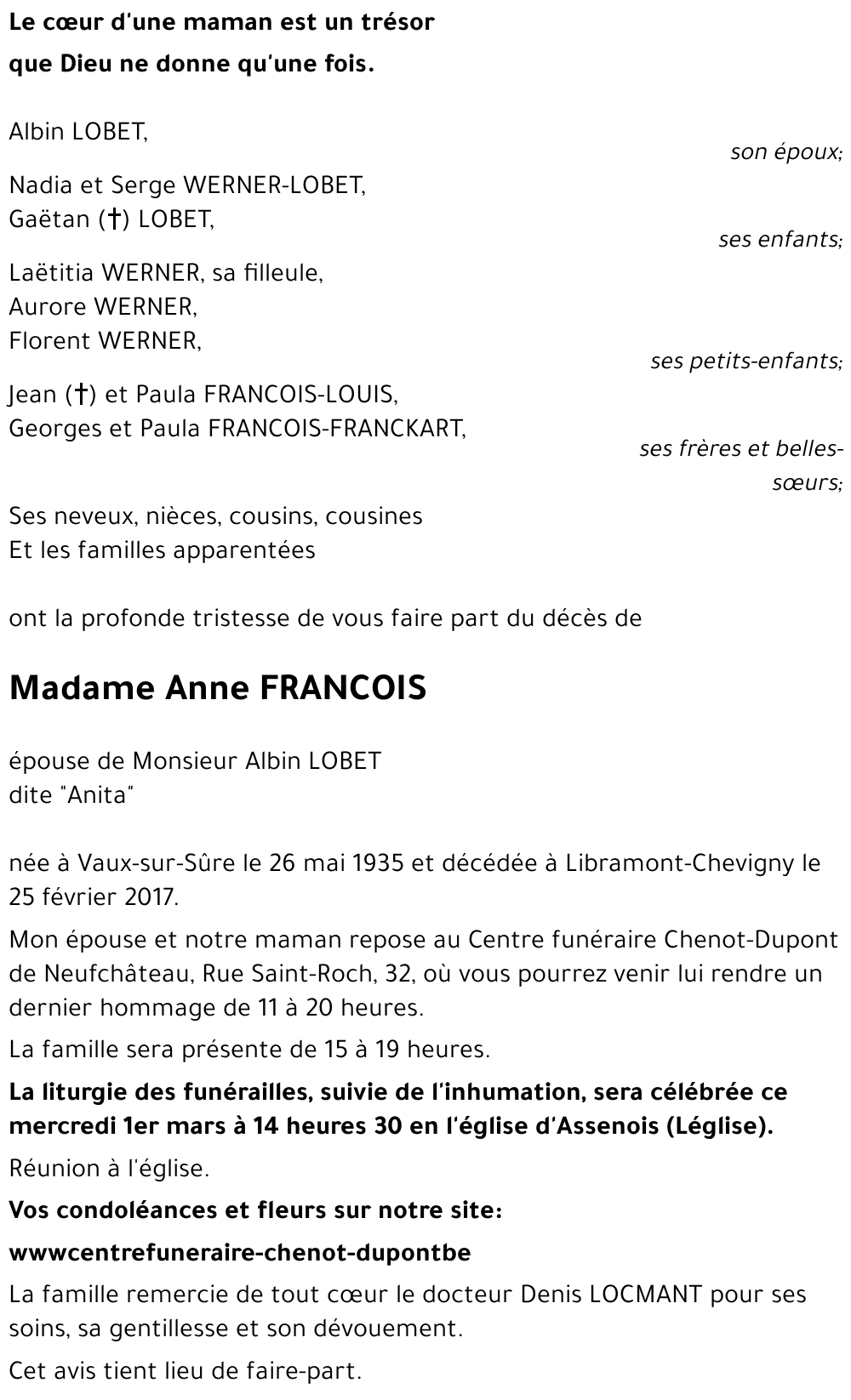 Anne FRANCOIS