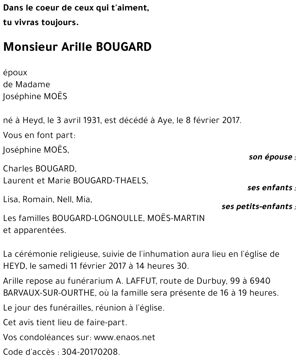 Arille BOUGARD