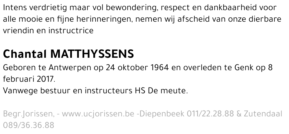 Chantal MATTHYSSENS