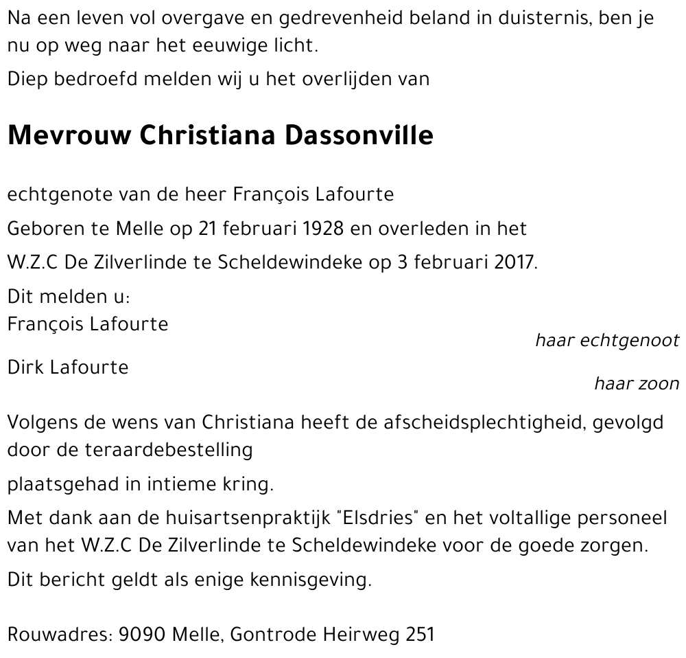 Christiana Dassonville