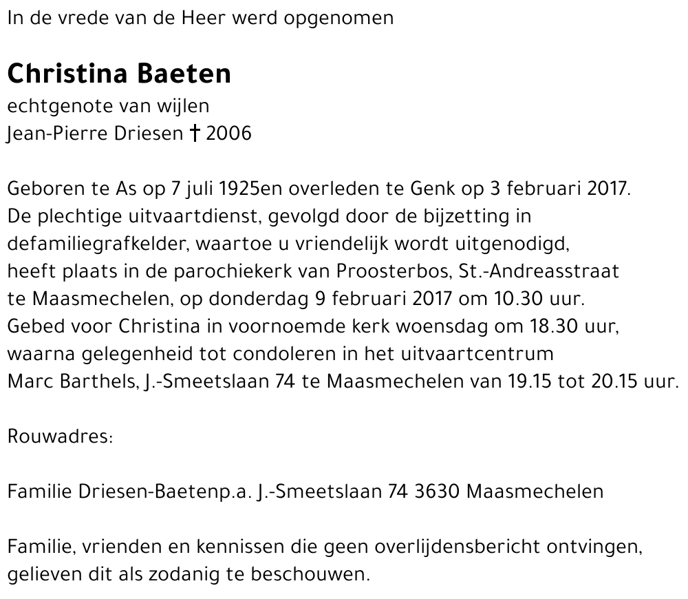 Christina Baeten