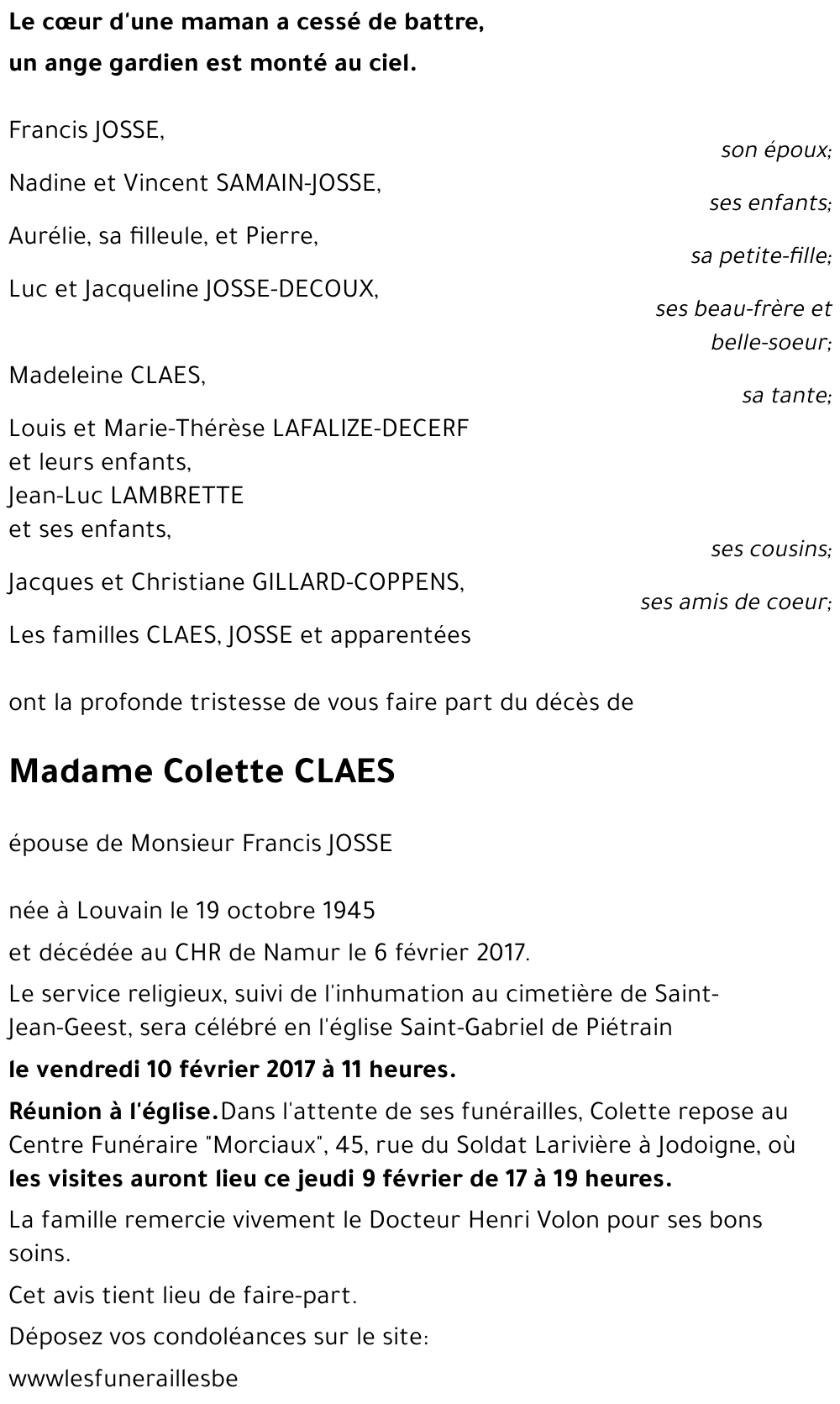 Colette CLAES
