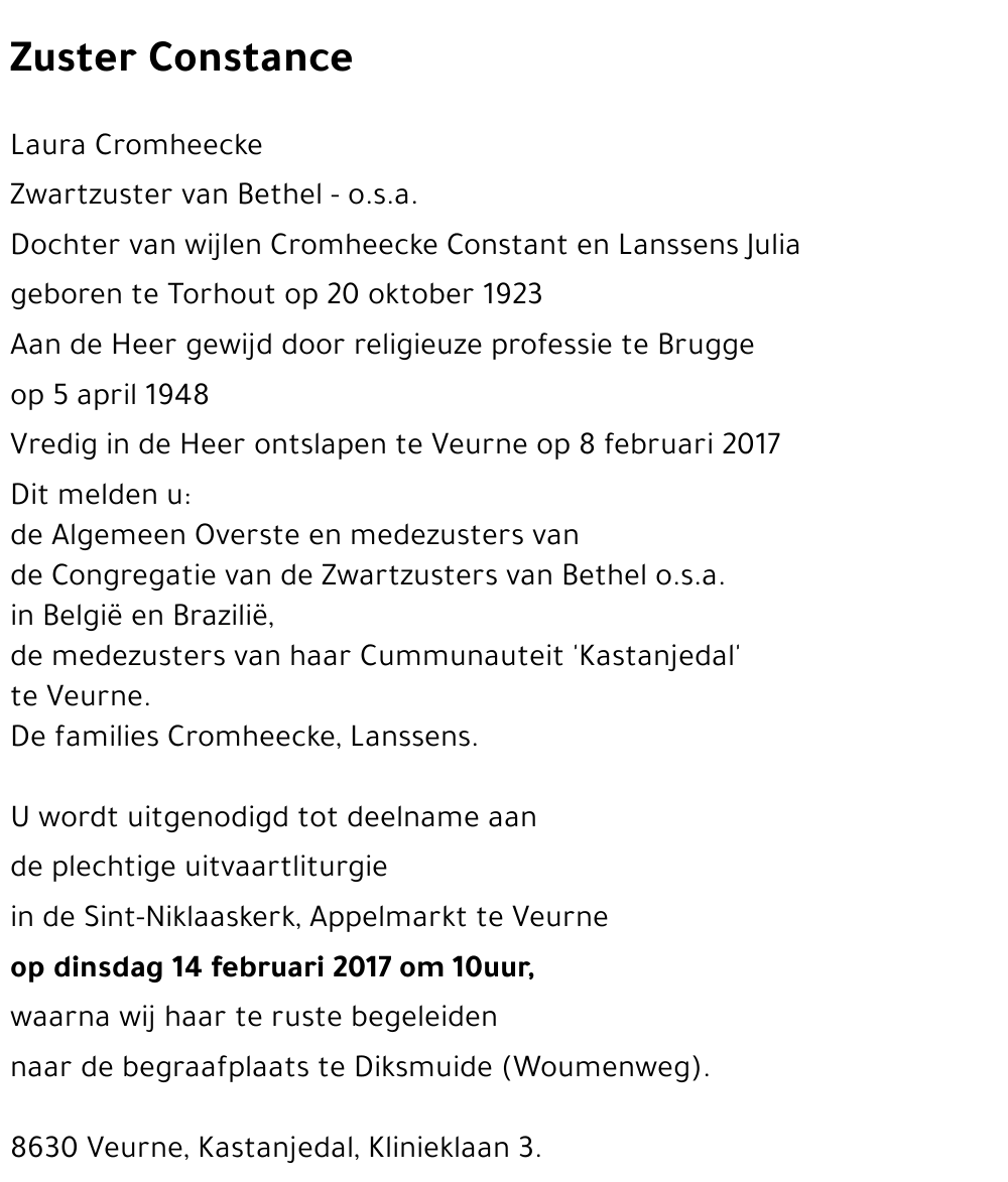 Constance Laura Cromheecke