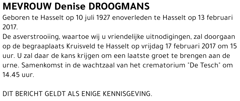 Denise Droogmans