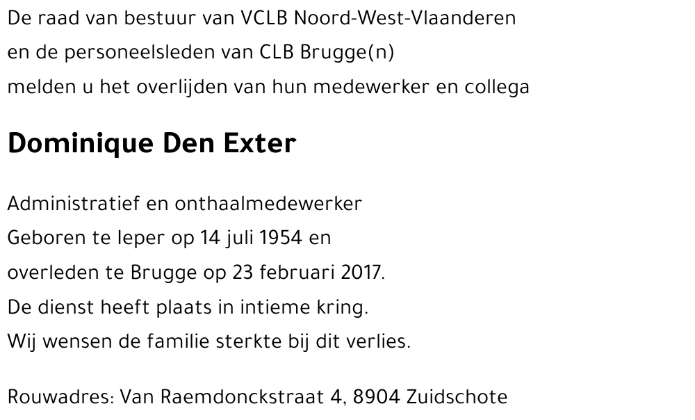 Dominique Den Exter
