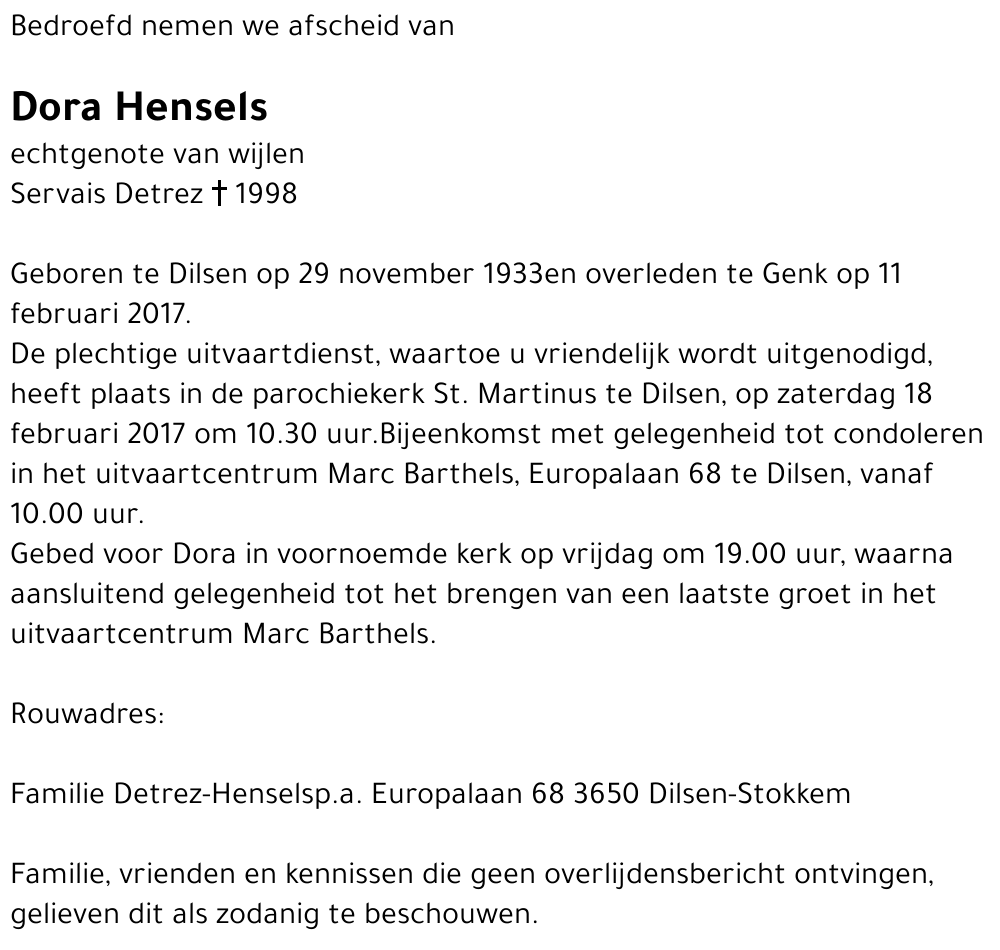Dora Hensels