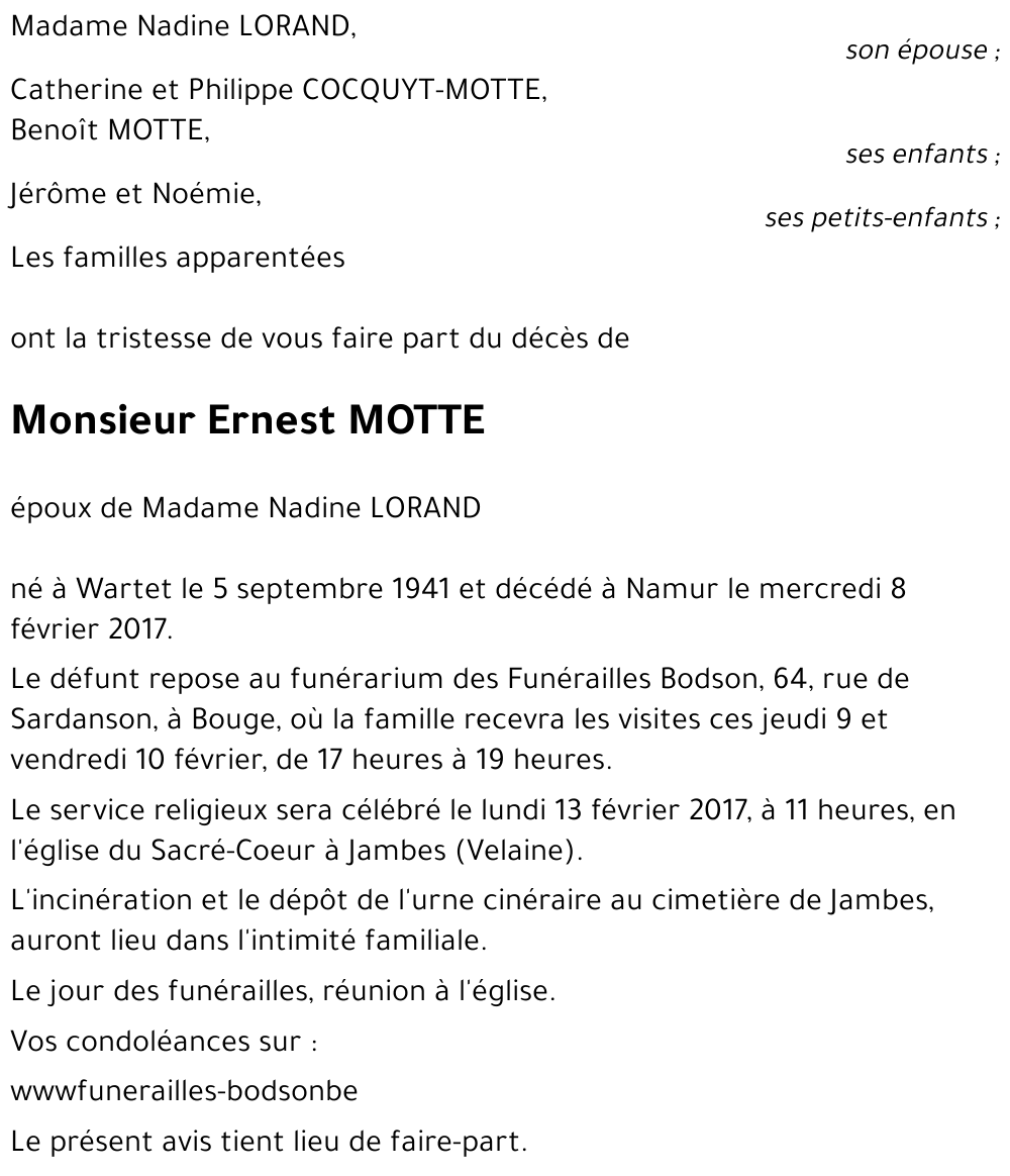 Ernest MOTTE