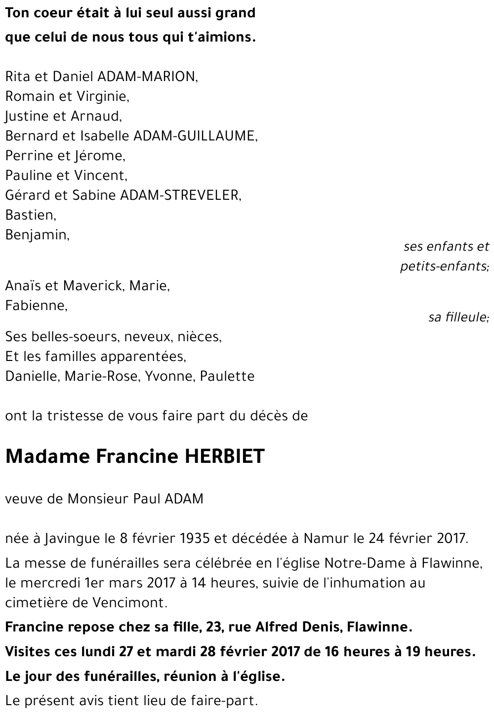 Francine HERBIET