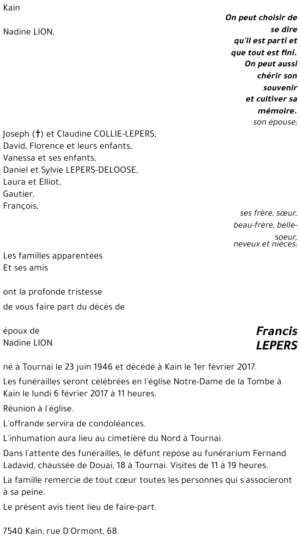 Francis LEPERS