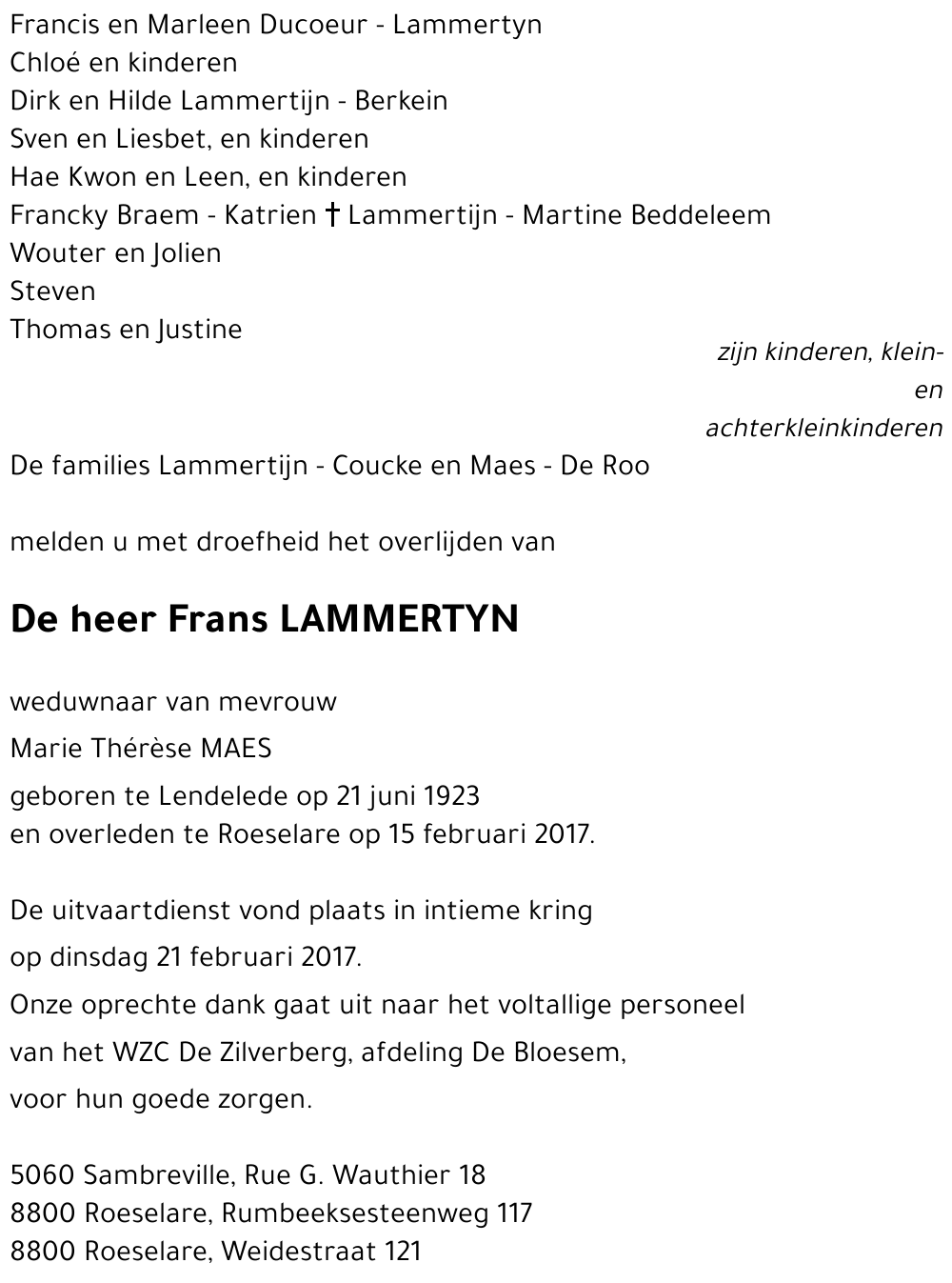 Frans LAMMERTYN