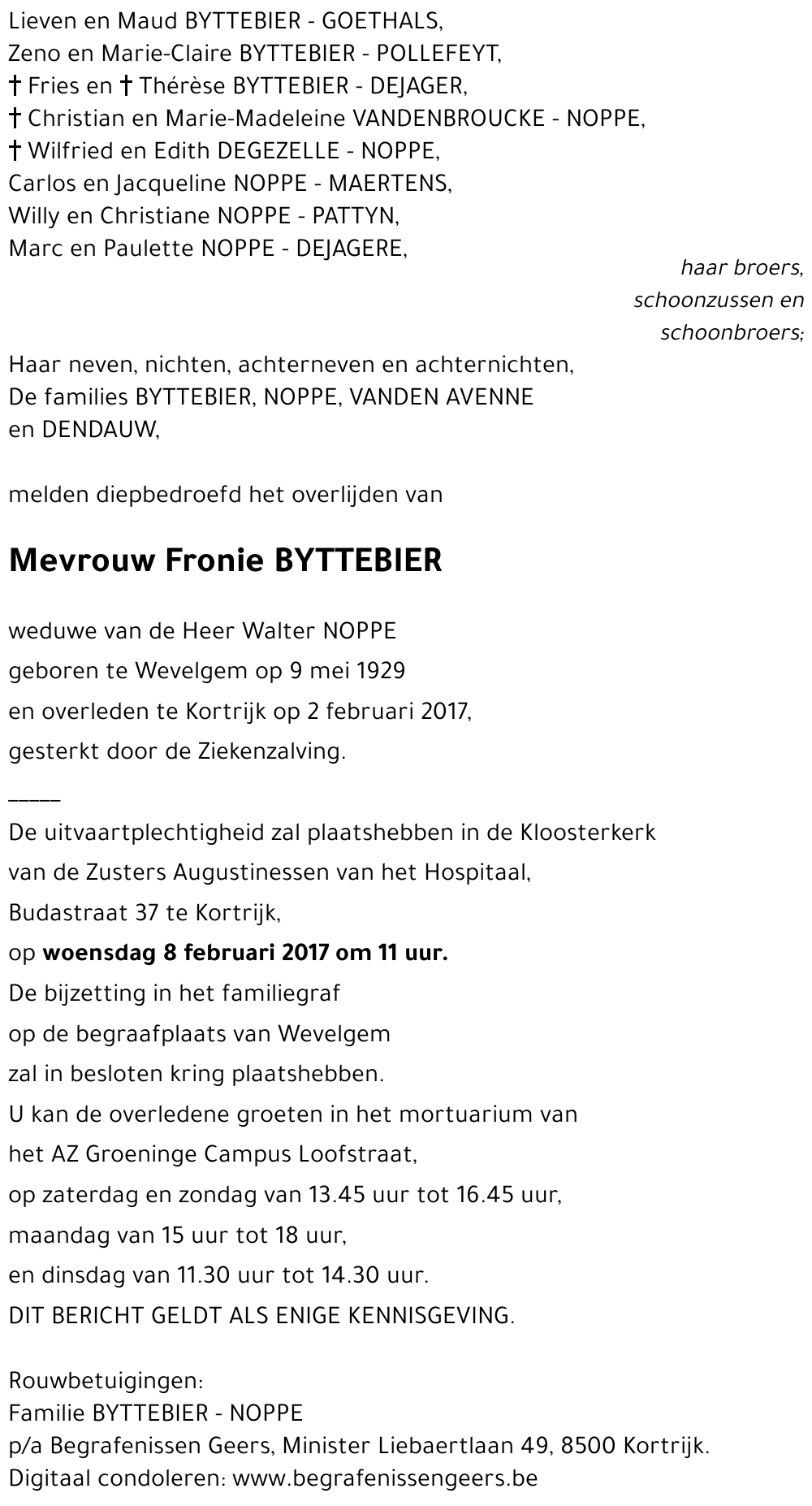 Fronie BYTTEBIER