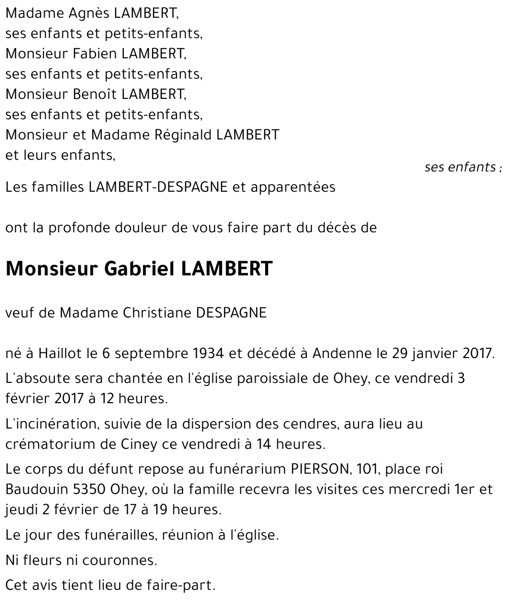 Gabriel LAMBERT
