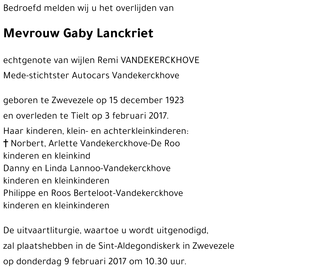 Gaby Lanckriet