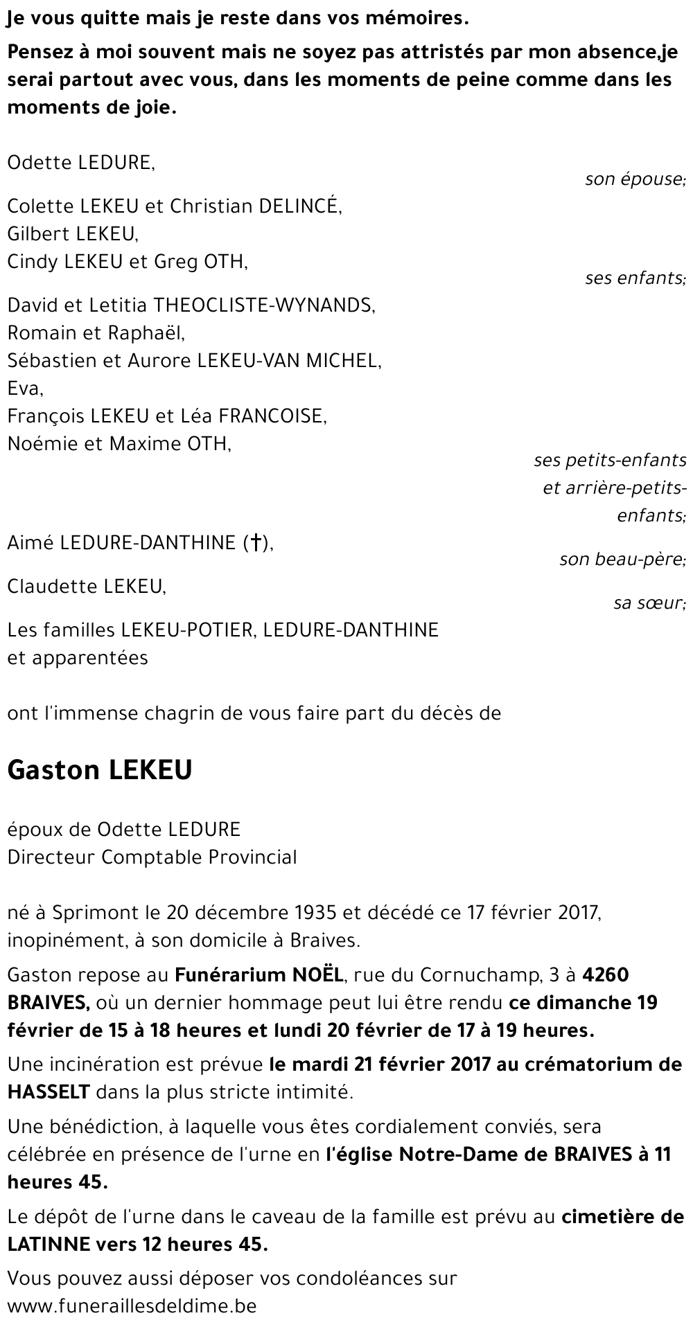 Gaston LEKEU