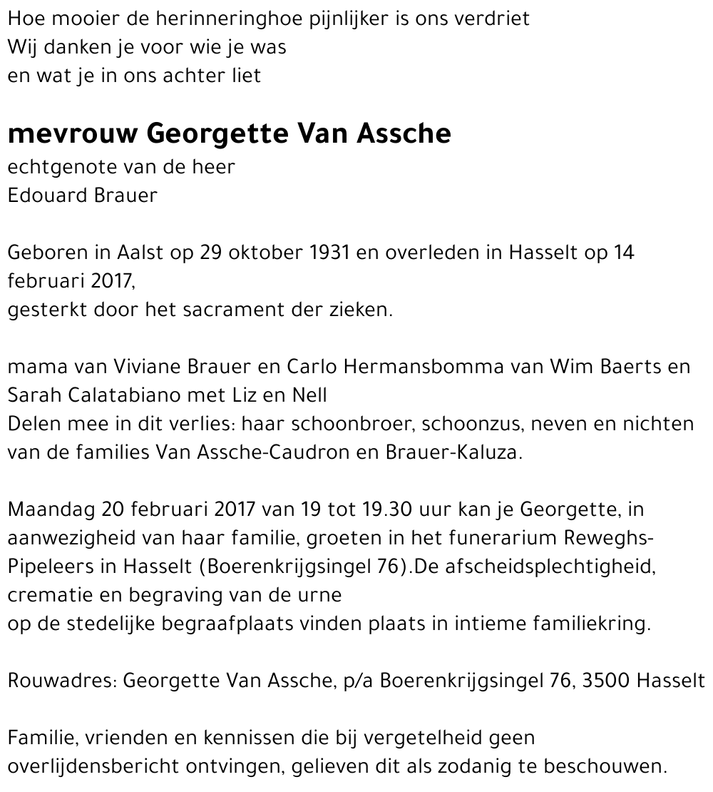 Georgette Van Assche