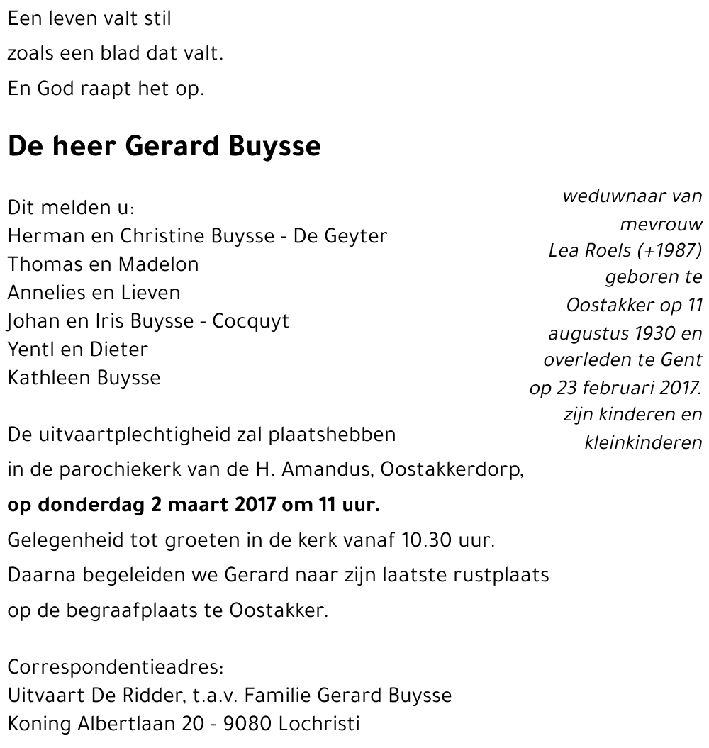 Gerard Buysse