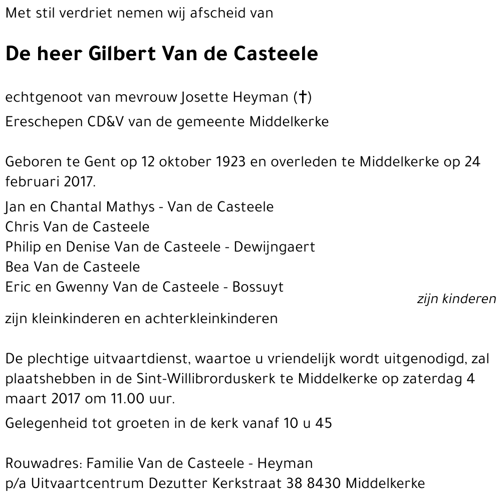 Gilbert Van de Casteele