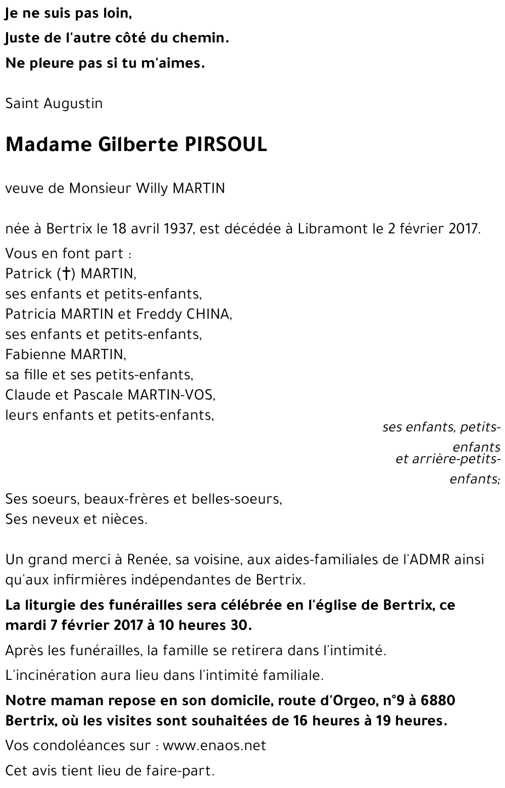 Gilberte PIRSOUL