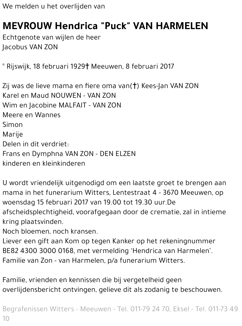 Hendrica van Harmelen