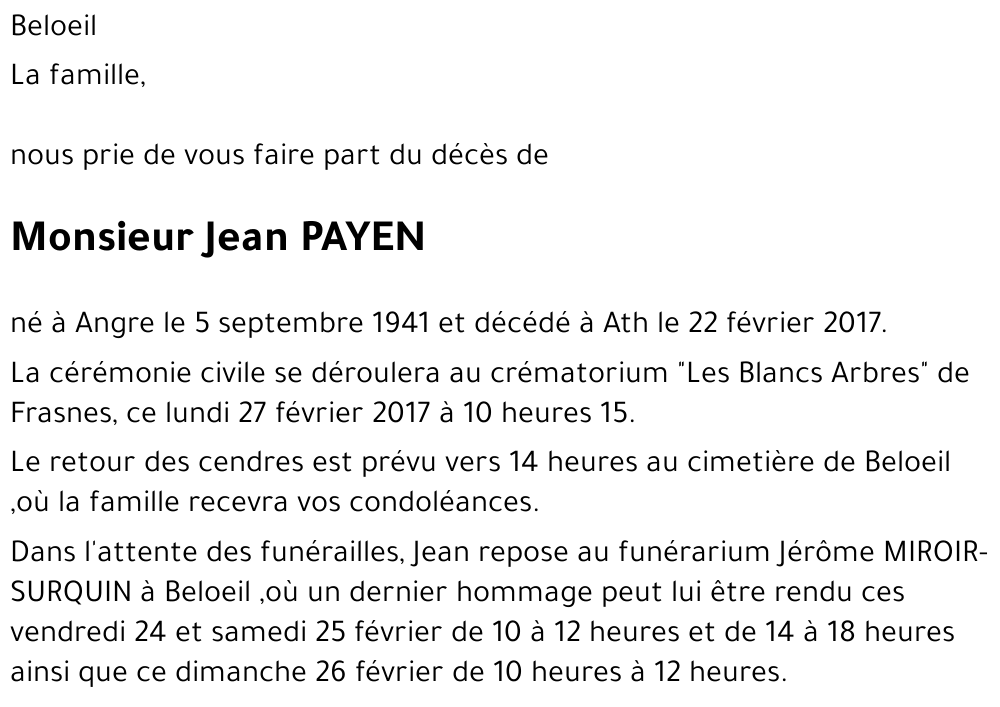 Jean PAYEN