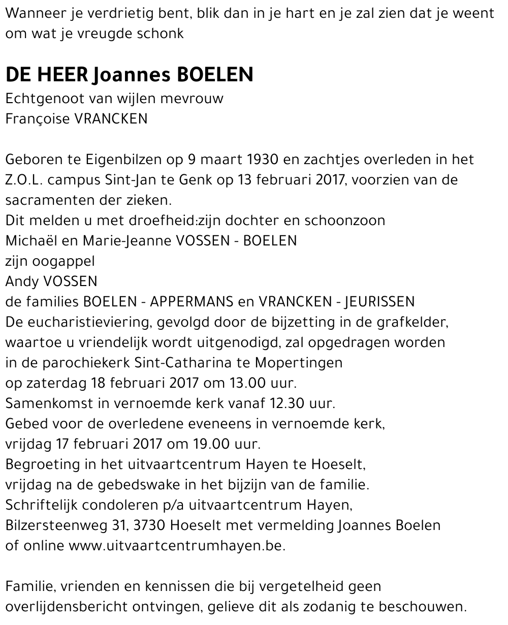 Joannes BOELEN