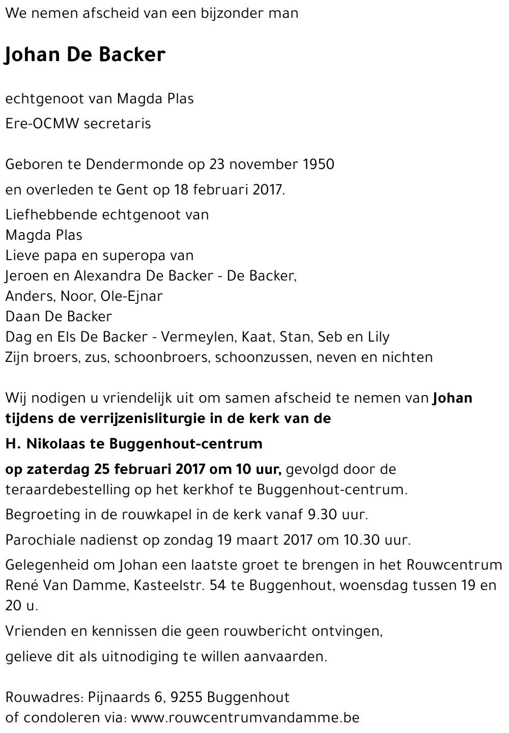 Johan De Backer
