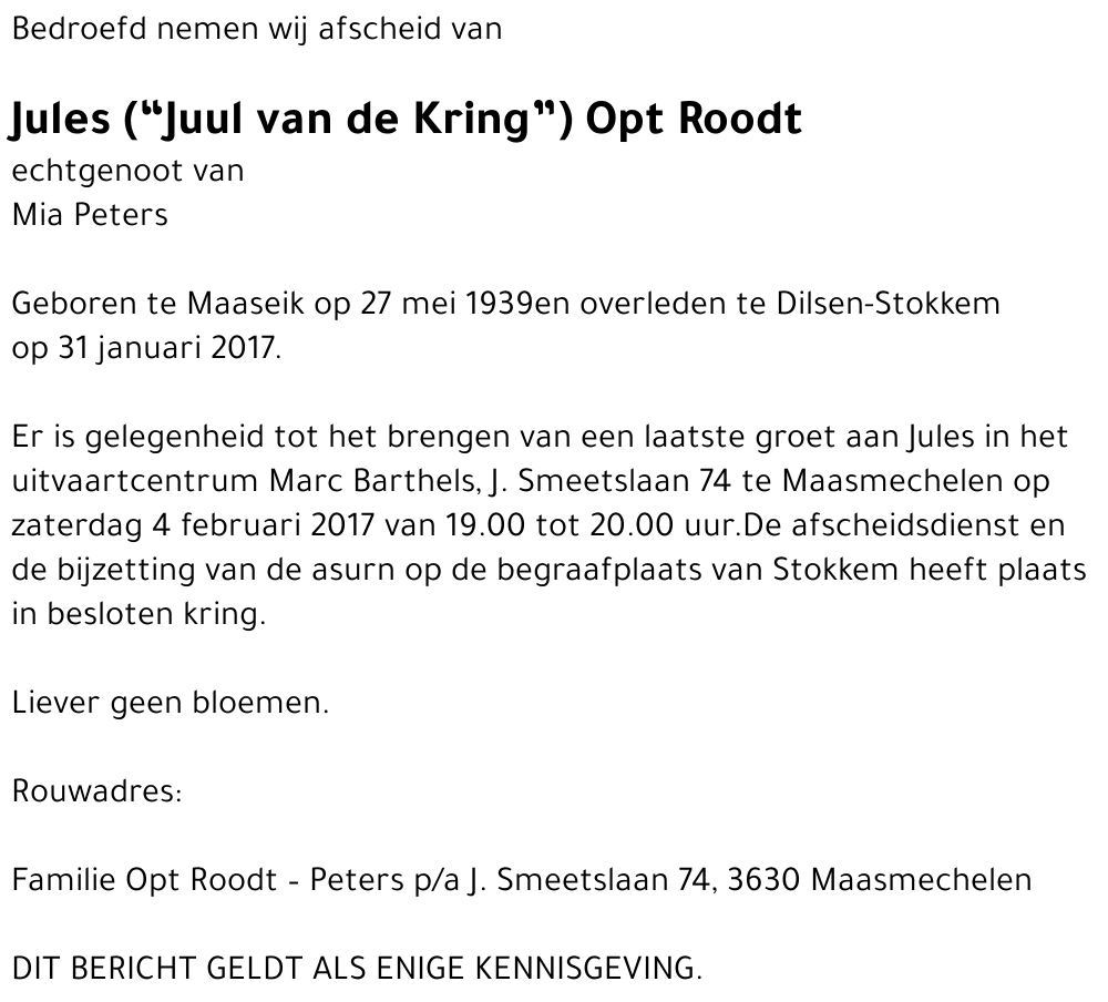 Jules Opt Roodt