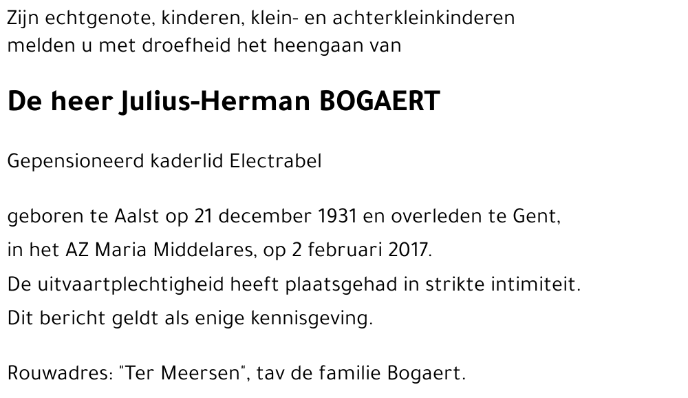 Julien Herman BOGAERT