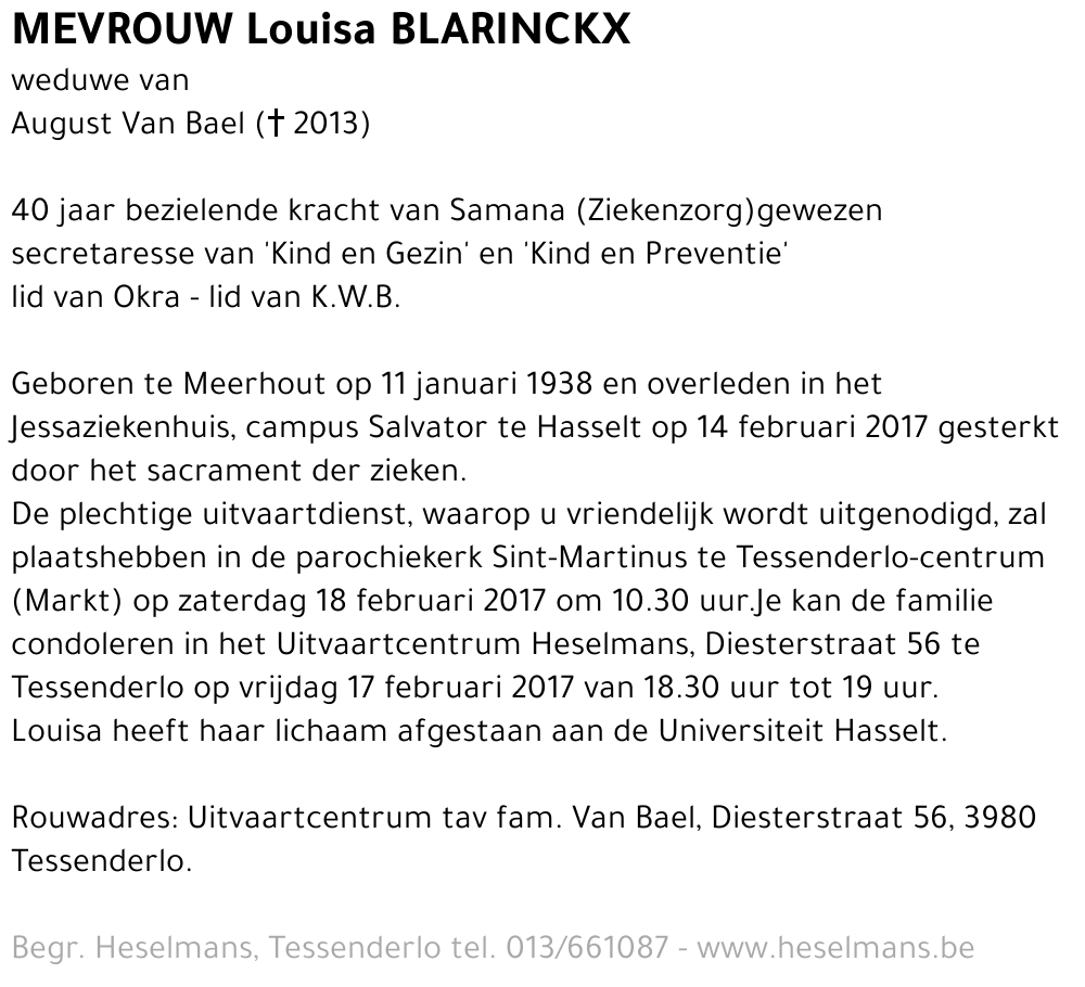 Louisa Blarinckx