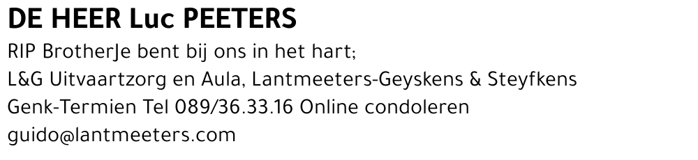 Luc Peeters