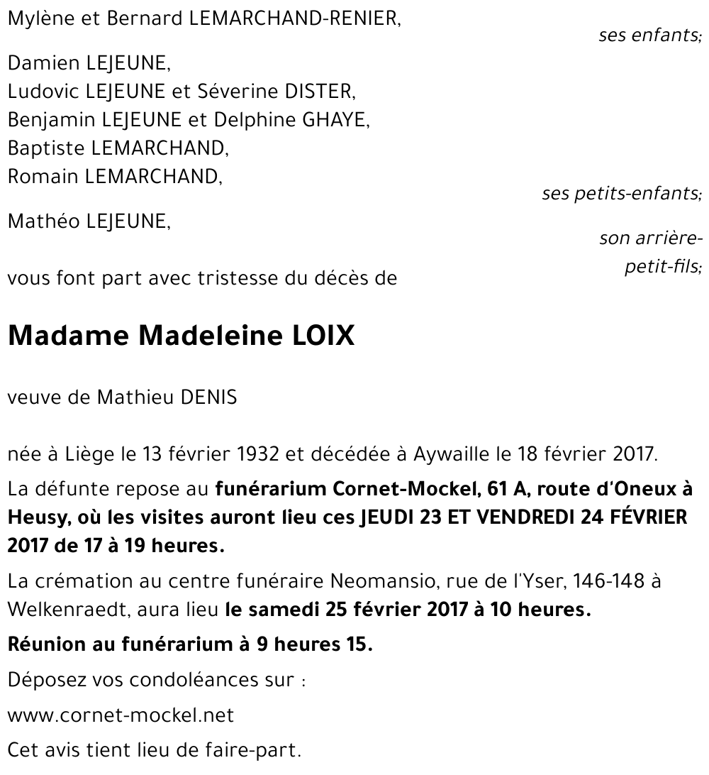 Madeleine LOIX