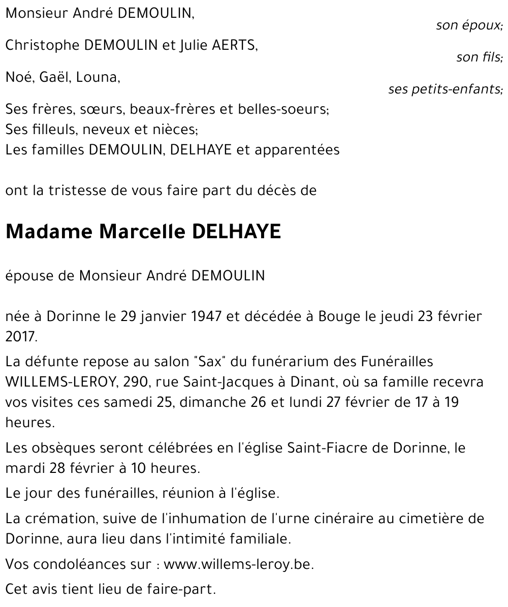 Marcelle DELHAYE
