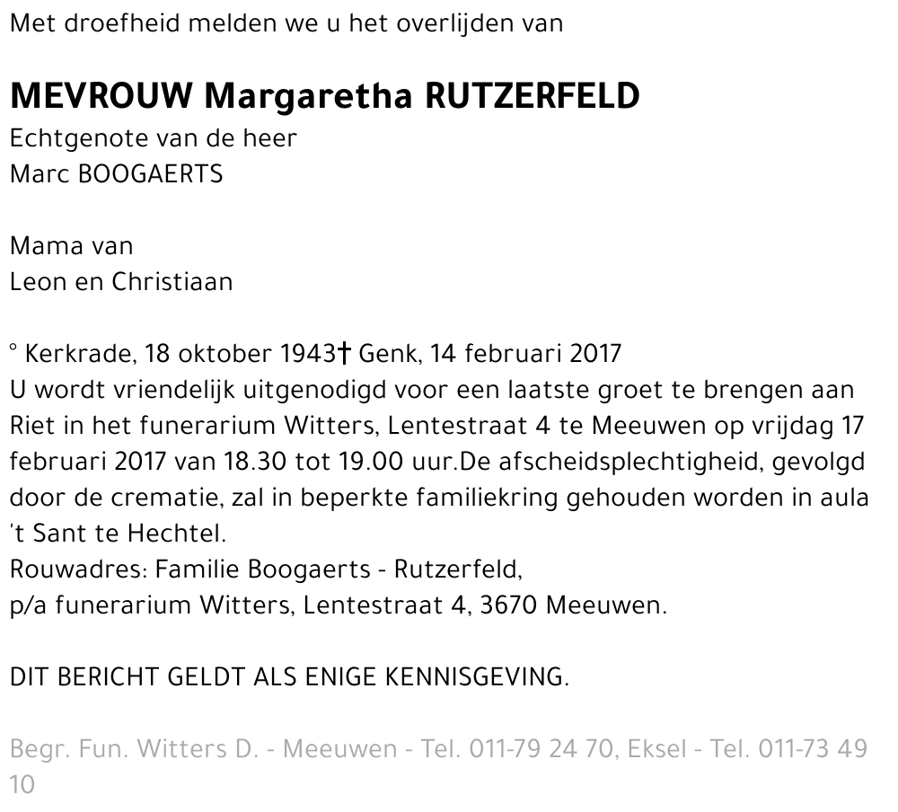 Margaretha Rutzerfeld