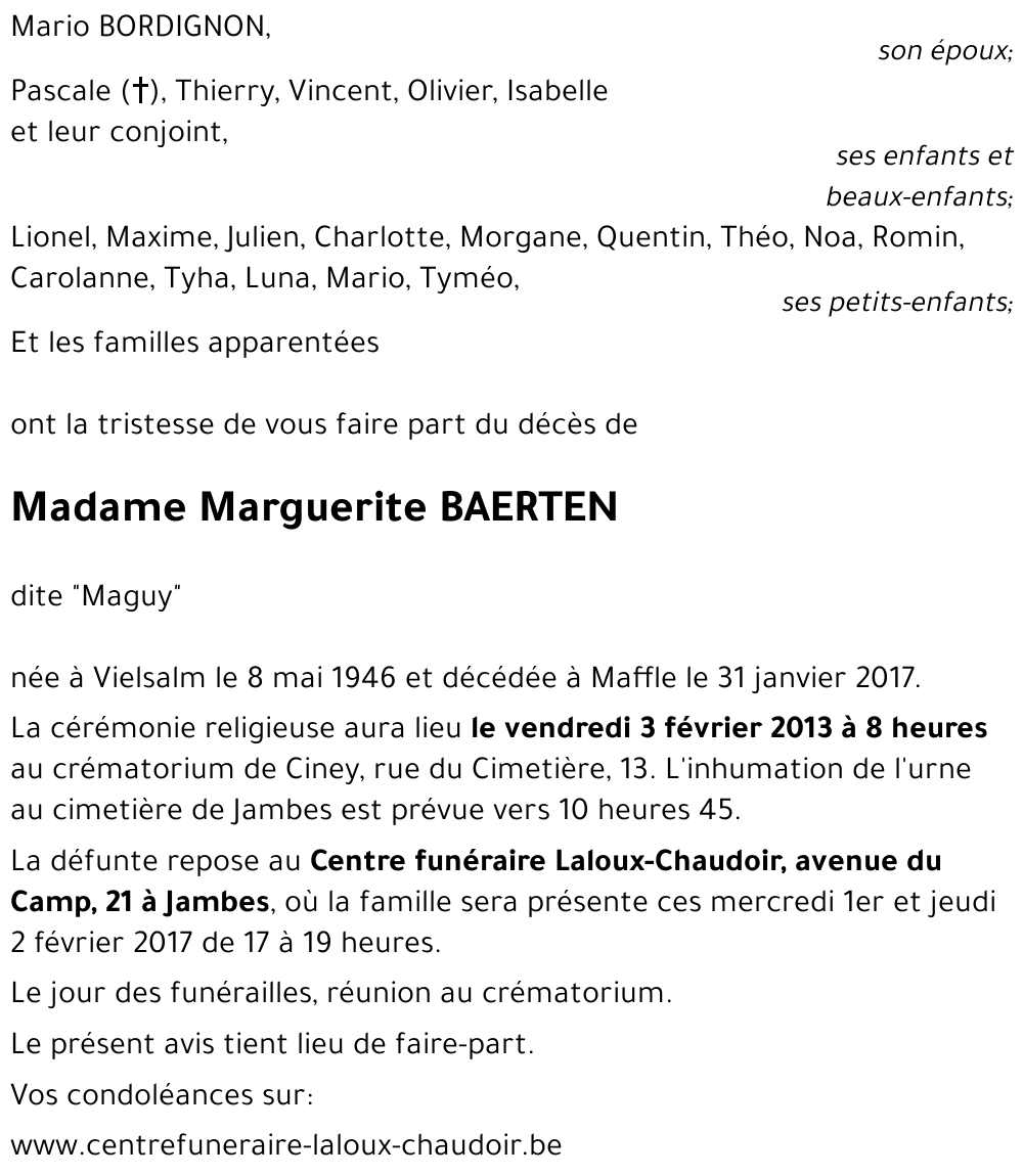 Marguerite BAERTEN