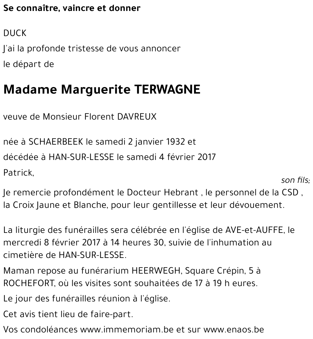 Marguerite TERWAGNE